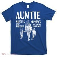 Auntie Nieces Best Friend Nephews Best Partner In Crime Meaningful Gift T-Shirt thumb 0