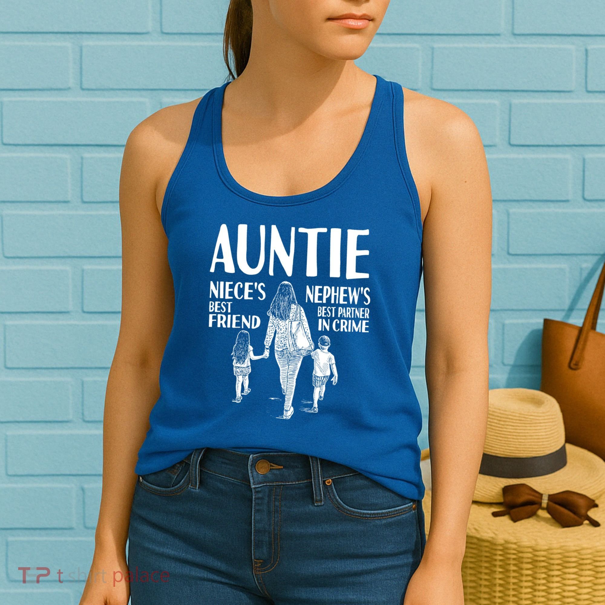 Auntie Nieces Best Friend Nephews Best Partner In Crime Meaningful Gift Women's Tank Top