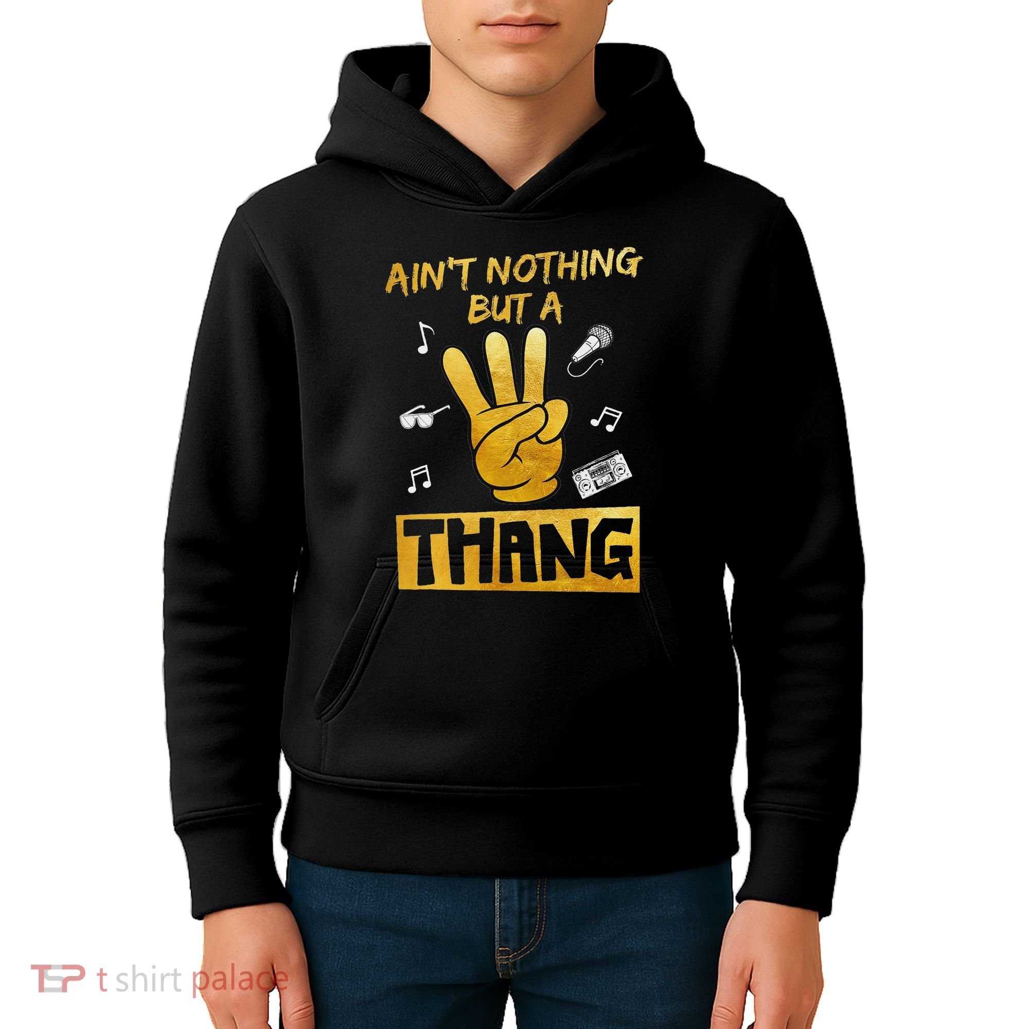 Ain't Nothin' But A 3 Thang 3rd Birthday Hip Hop Kids Hoodie