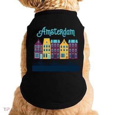 Amsterdam Netherlands Bicycle Europe Funny Gift Doggie Tank