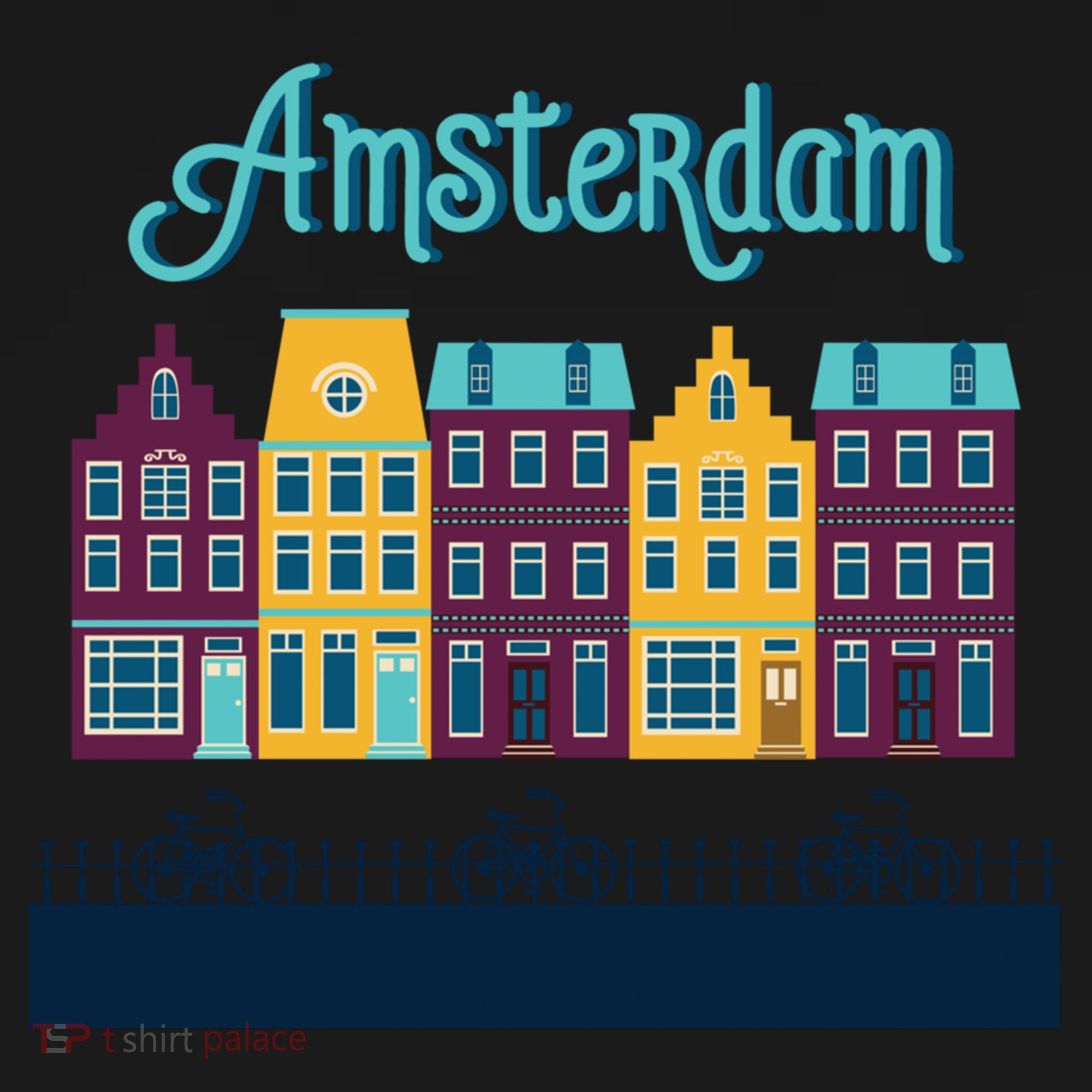 Amsterdam Netherlands Bicycle Europe Funny Gift USA-Made Doggie Bandana