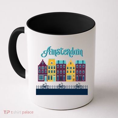 Amsterdam Netherlands Bicycle Europe Funny Gift Coffee Mug