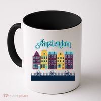 Amsterdam Netherlands Bicycle Europe Funny Gift Coffee Mug thumb 0