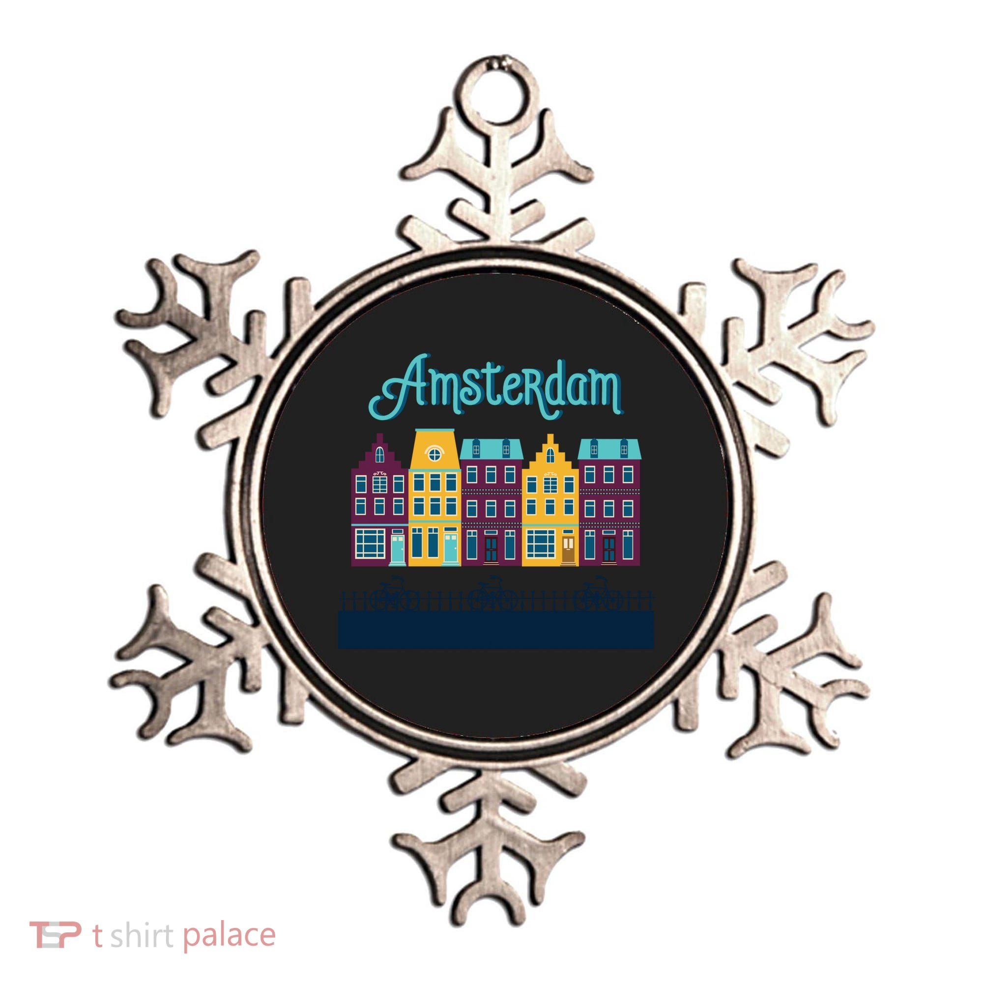 Amsterdam Netherlands Bicycle Europe Funny Gift Ornament