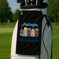 Amsterdam Netherlands Bicycle Europe Funny Gift Golf Towel thumb 2