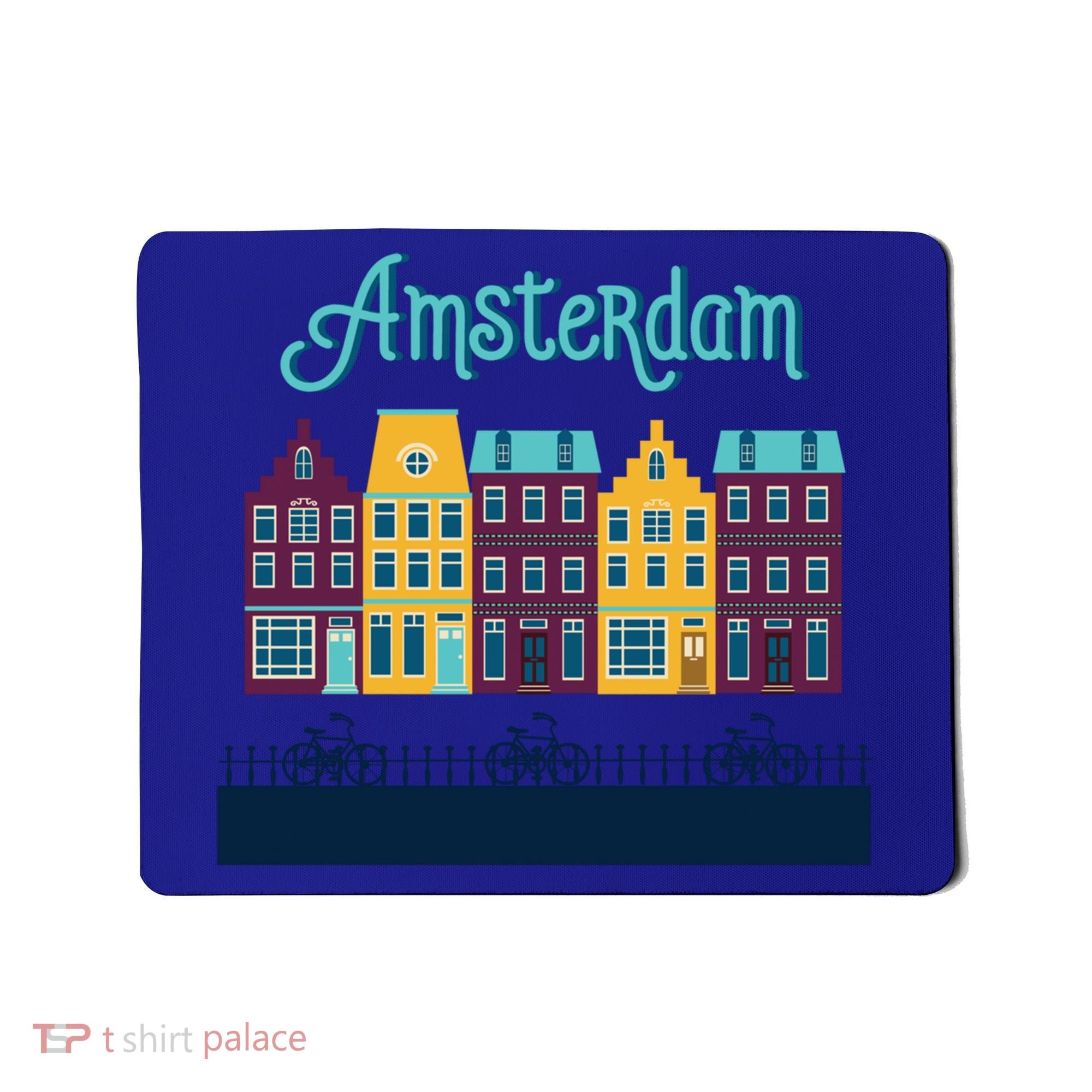 Amsterdam Netherlands Bicycle Europe Funny Gift Mousepad