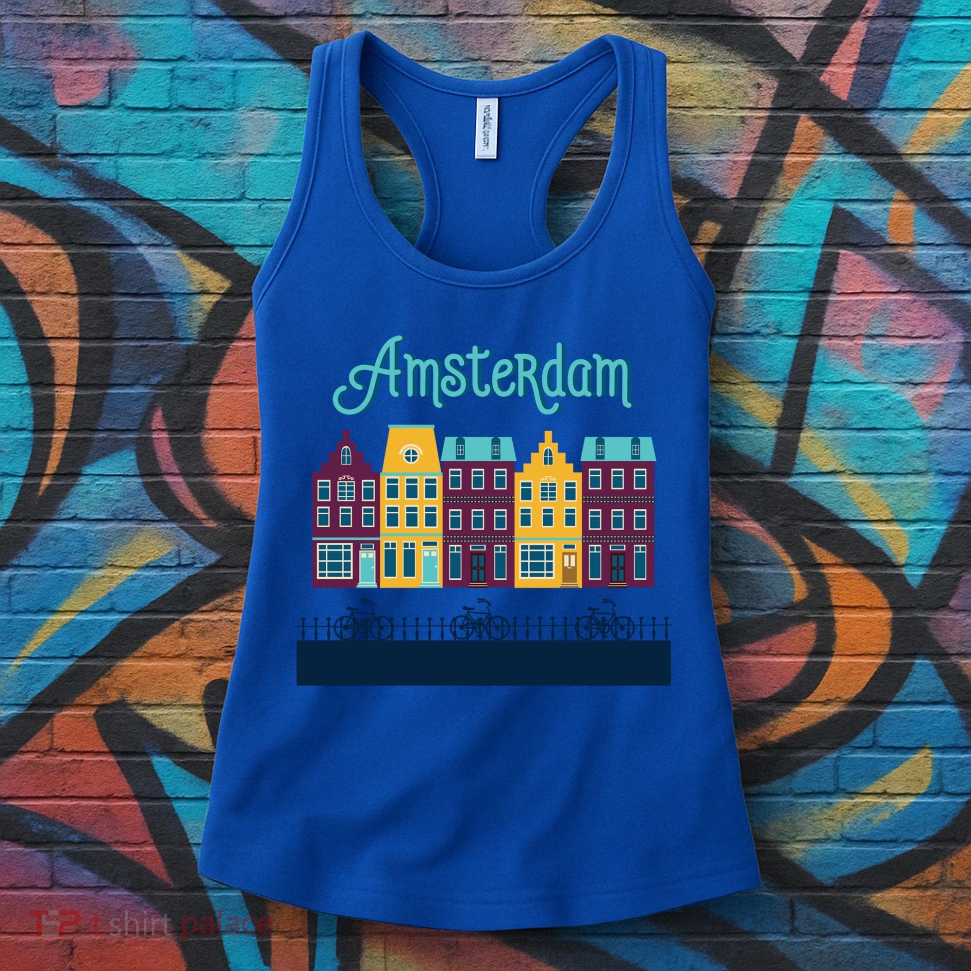 Amsterdam Netherlands Bicycle Europe Funny Gift Women's Tank Top