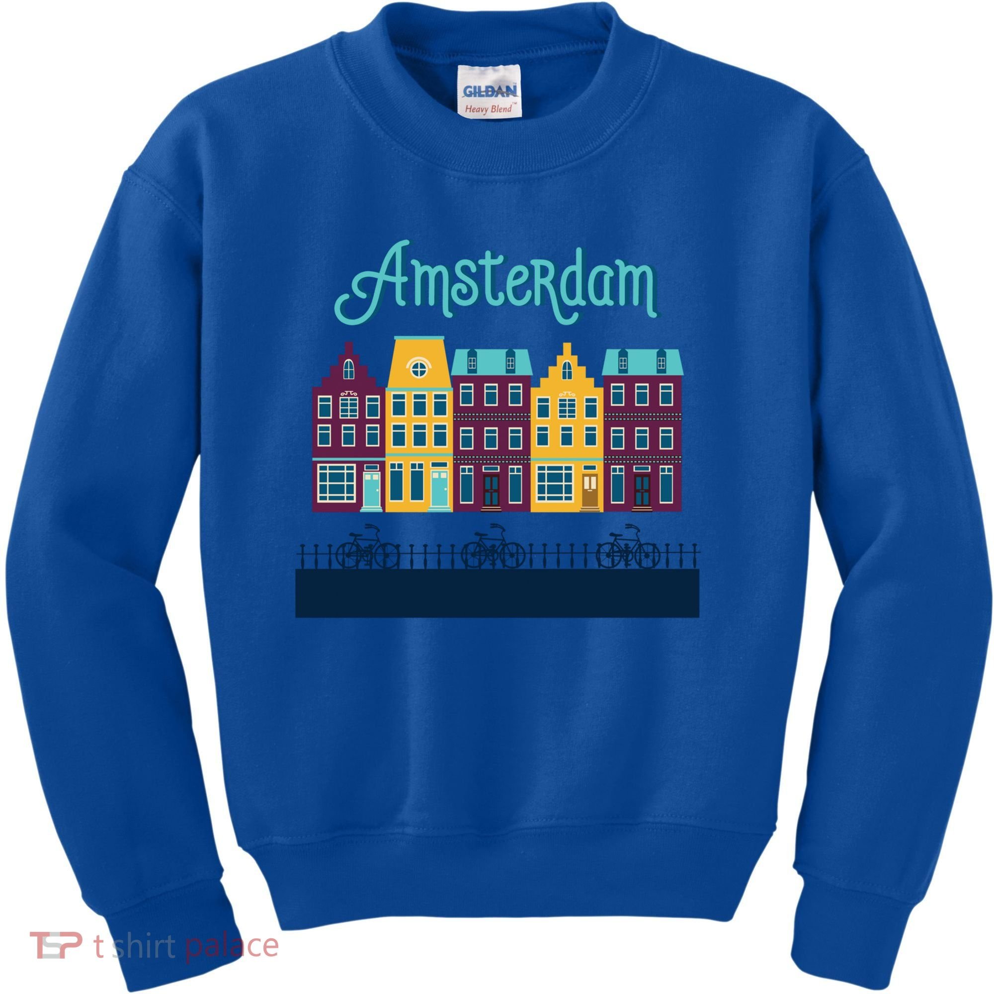 Amsterdam Netherlands Bicycle Europe Funny Gift Kids Sweatshirt