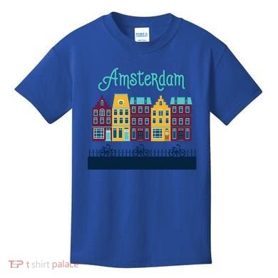 Amsterdam Netherlands Bicycle Europe Funny Gift Kids T-Shirt