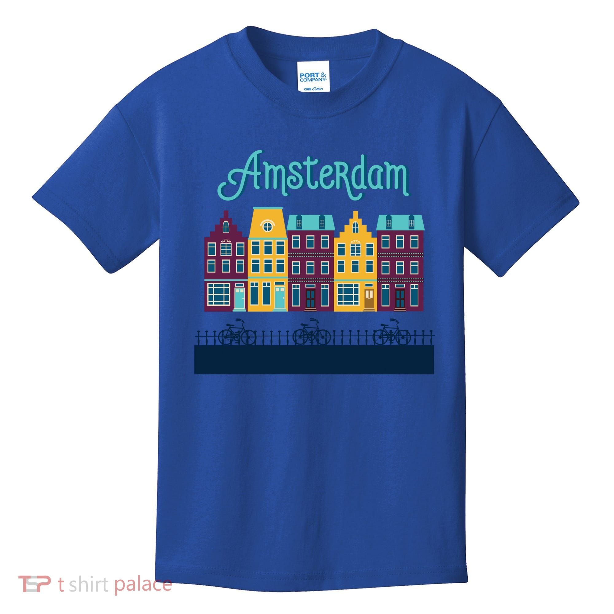 Amsterdam Netherlands Bicycle Europe Funny Gift Kids T-Shirt