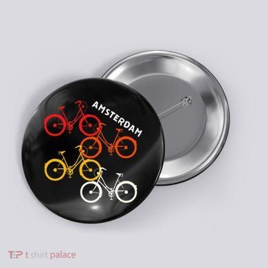 Amsterdam Netherlands Bike Bicycle Souvenir Button