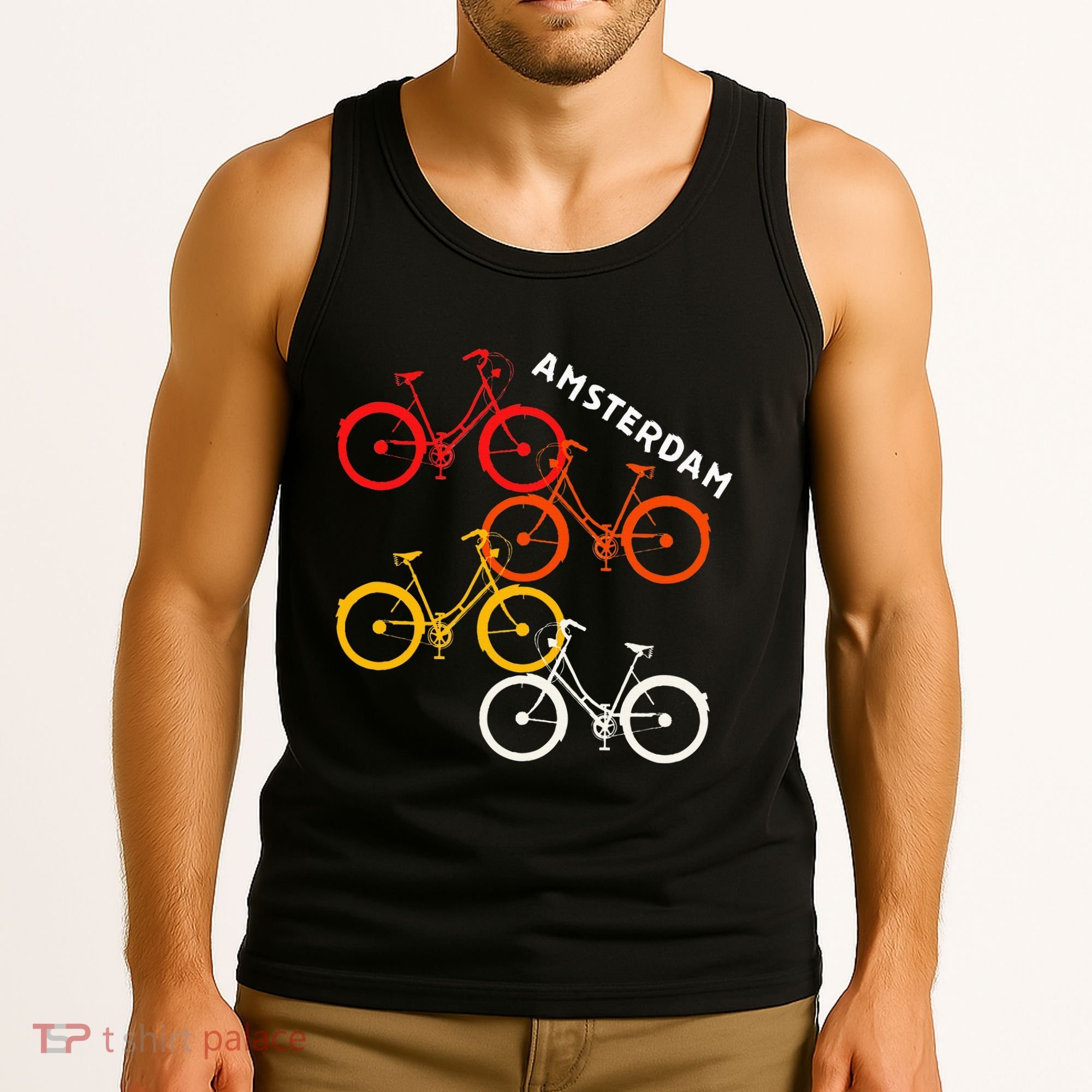 Amsterdam Netherlands Bike Bicycle Souvenir Tank Top