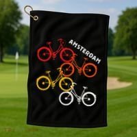 Amsterdam Netherlands Bike Bicycle Souvenir Golf Towel thumb 1