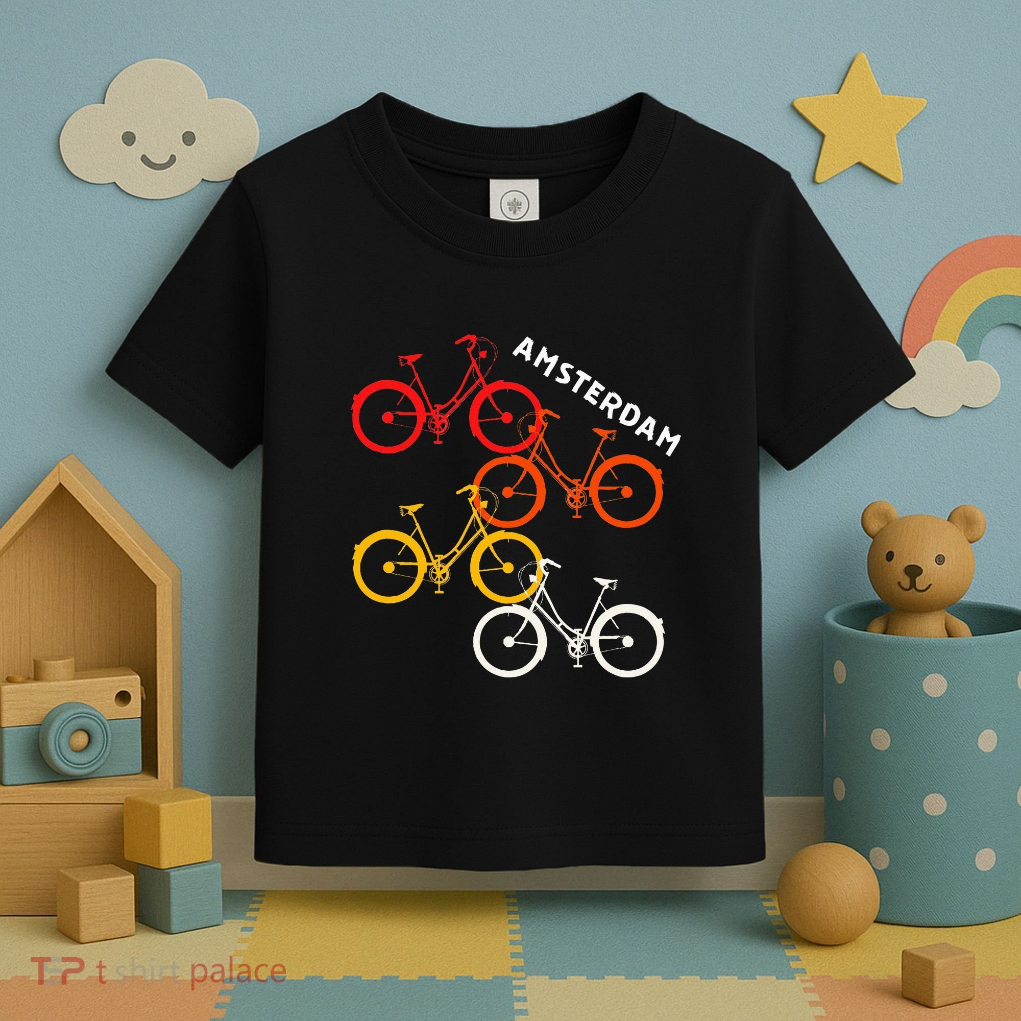 Amsterdam Netherlands Bike Bicycle Souvenir Toddler T-Shirt