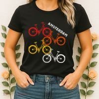 Amsterdam Netherlands Bike Bicycle Souvenir Women's T-Shirt thumb 2