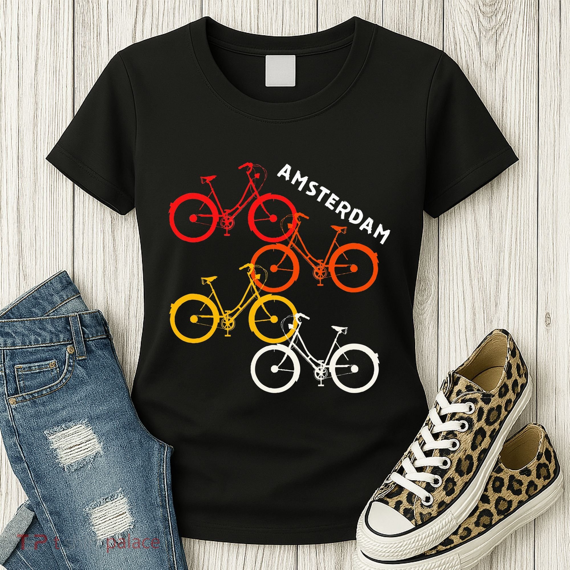 Amsterdam Netherlands Bike Bicycle Souvenir Women's T-Shirt