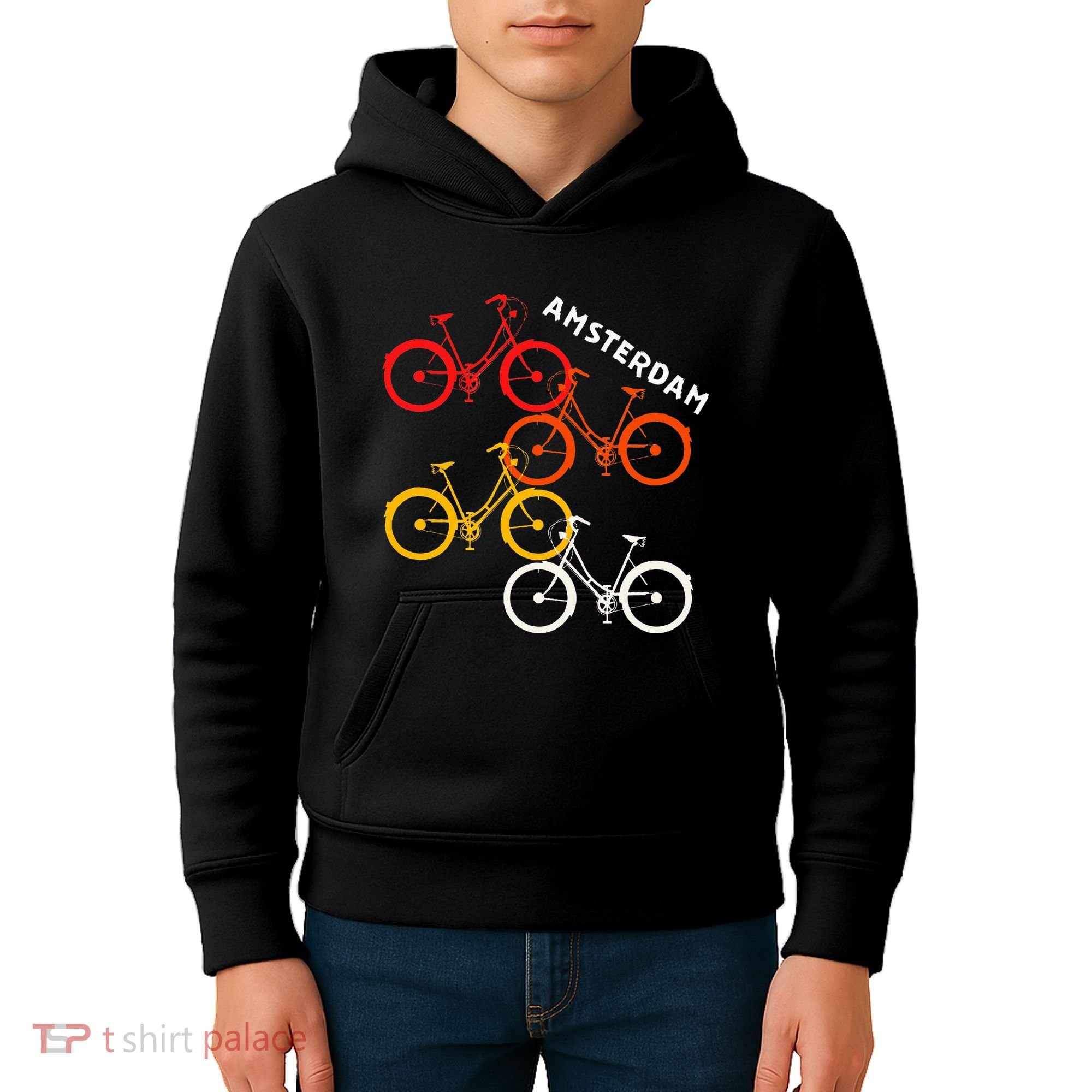 Amsterdam Netherlands Bike Bicycle Souvenir Kids Hoodie