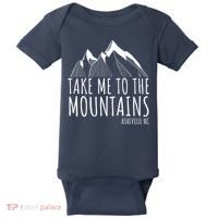Asheville NC Blue Ridge Hiking Take Me To The Mountains Gift Baby Bodysuit thumb 0