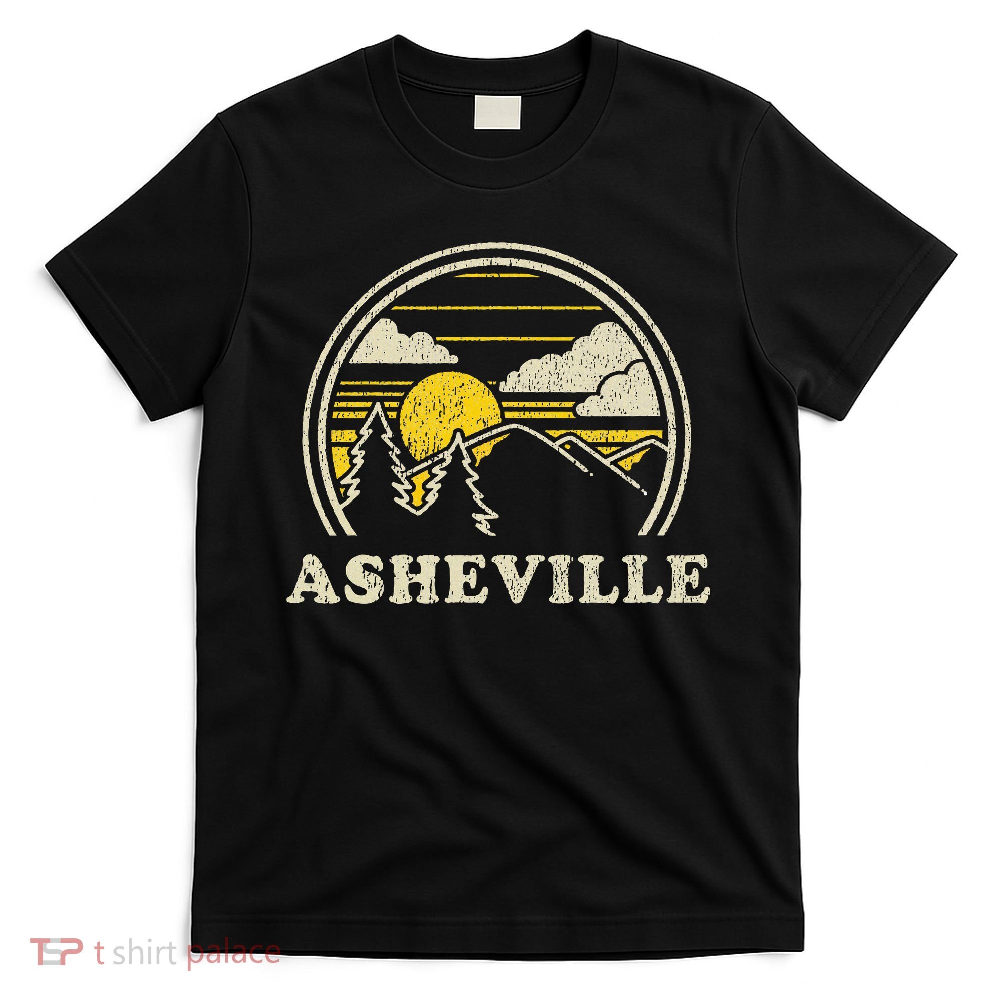 Asheville North Carolina Nc Vintage Hiking Mountains T-Shirt