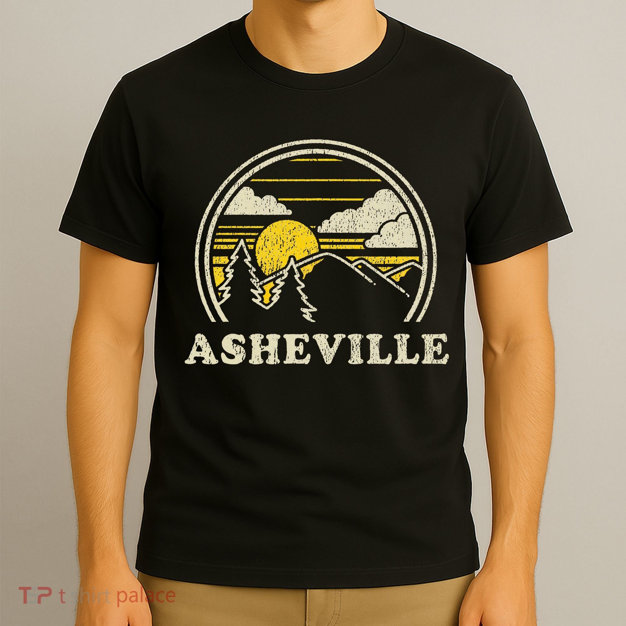 Asheville North Carolina Nc Vintage Hiking Mountains T-Shirt