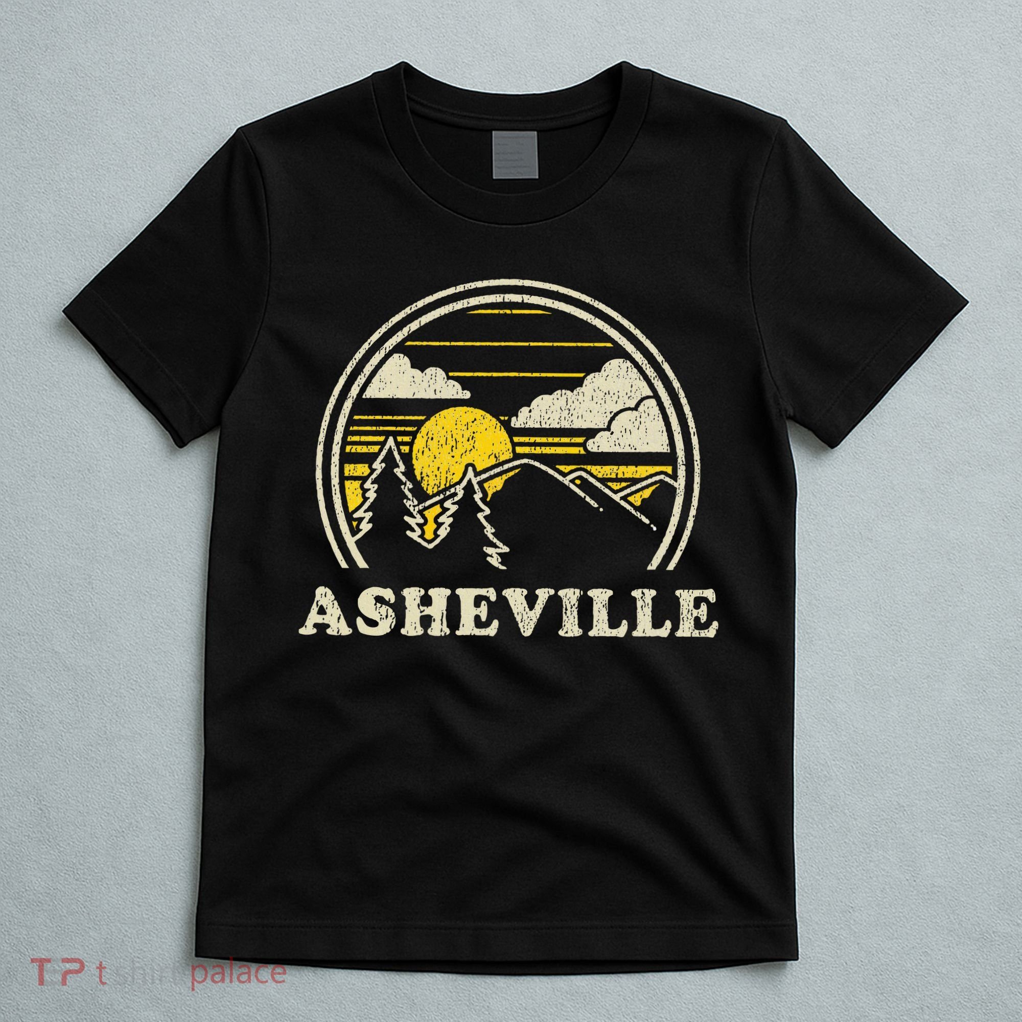 Asheville North Carolina Nc Vintage Hiking Mountains T-Shirt