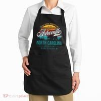 Asheville North Carolina Retro Sunset Blue Ridge Mountains Apron thumb 2
