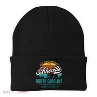 Asheville North Carolina Retro Sunset Blue Ridge Mountains Beanie thumb 0