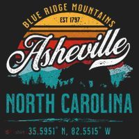 Asheville North Carolina Retro Sunset Blue Ridge Mountains Beanie thumb 2
