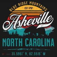 Asheville North Carolina Retro Sunset Blue Ridge Mountains Women's Hoodie thumb 2