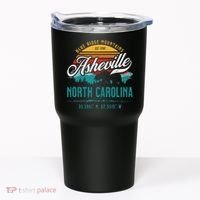 Asheville North Carolina Retro Sunset Blue Ridge Mountains Tumbler thumb 0