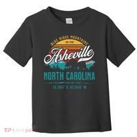 Asheville North Carolina Retro Sunset Blue Ridge Mountains Toddler T-Shirt thumb 0