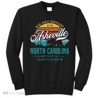 Asheville North Carolina Retro Sunset Blue Ridge Mountains Sweatshirt thumb 0