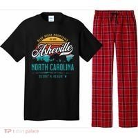 Asheville North Carolina Retro Sunset Blue Ridge Mountains Pajama Set thumb 0