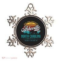 Asheville North Carolina Retro Sunset Blue Ridge Mountains Ornament thumb 0