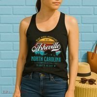 Asheville North Carolina Retro Sunset Blue Ridge Mountains Women's Tank Top thumb 2