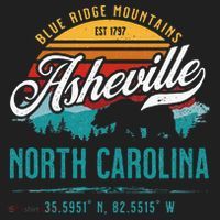 Asheville North Carolina Retro Sunset Blue Ridge Mountains Hat thumb 2