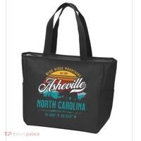 Asheville North Carolina Retro Sunset Blue Ridge Mountains Tote Bag thumb 3