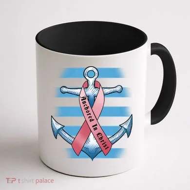 Anchored In Christ Coffee Mug back