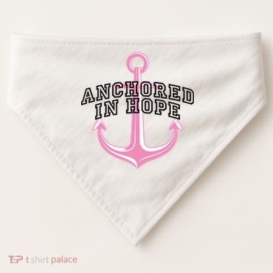 Anchored In Hope Breast Cancer Awareness USA-Made Doggie Bandana
