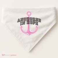 Anchored In Hope Breast Cancer Awareness USA-Made Doggie Bandana thumb 0