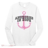 Anchored In Hope Breast Cancer Awareness Long Sleeve Shirt thumb 0