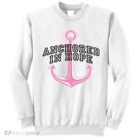 Anchored In Hope Breast Cancer Awareness Sweatshirt thumb 0