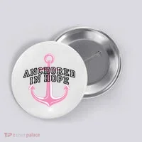 Anchored In Hope Breast Cancer Awareness Button thumb 0