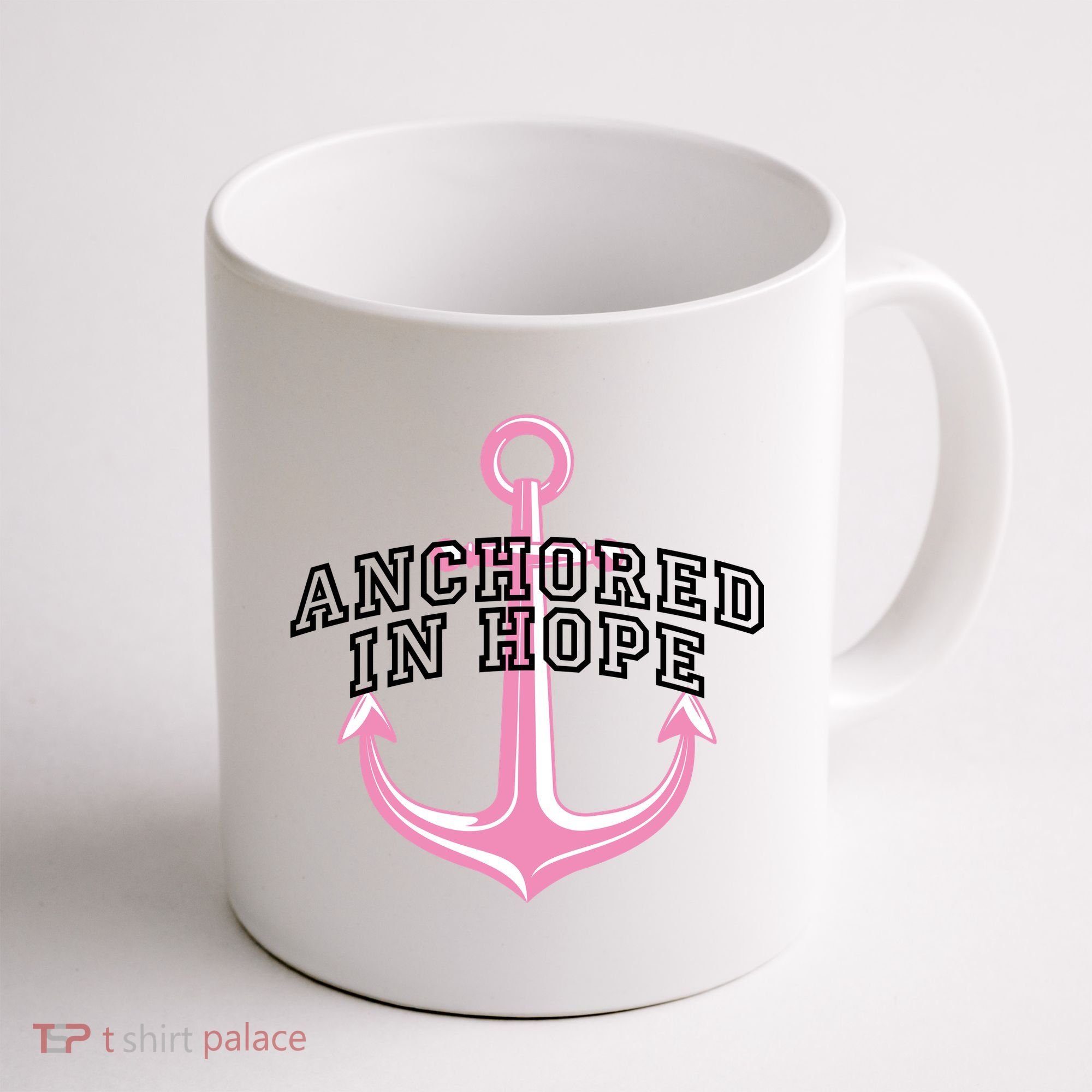 Anchored In Hope Breast Cancer Awareness Coffee Mug