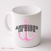Anchored In Hope Breast Cancer Awareness Coffee Mug thumb 0