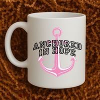 Anchored In Hope Breast Cancer Awareness Coffee Mug thumb 2
