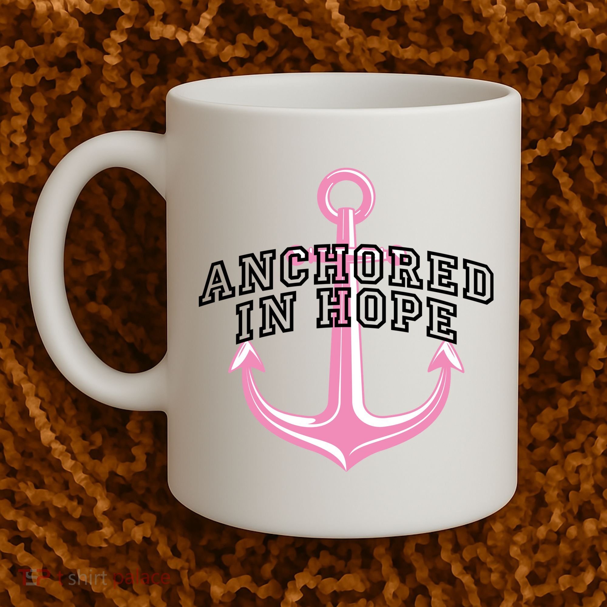 Anchored In Hope Breast Cancer Awareness Coffee Mug