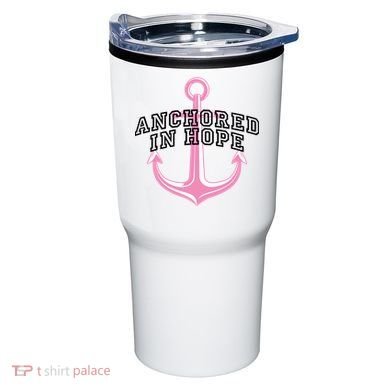 Anchored In Hope Breast Cancer Awareness Tumbler