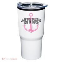 Anchored In Hope Breast Cancer Awareness Tumbler thumb 0