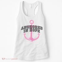 Anchored In Hope Breast Cancer Awareness Women's Tank Top thumb 0